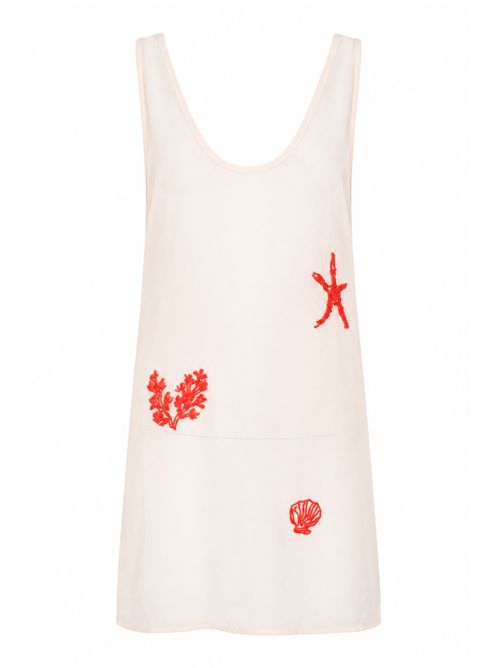 Abito Raya in georgette con ricami perline Mc2 Saint Barth | RAA000109608L